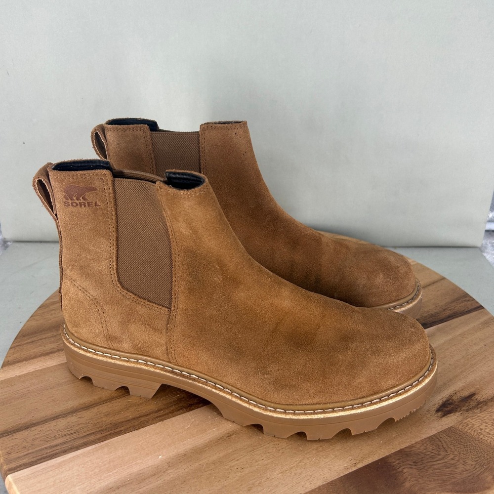 Sorel Womens Lennox Chelsea Suede Boots Brown NL5317-242 Size 10.5